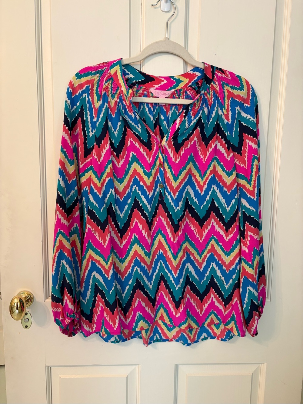Lilly Pulitzer Elsa Blouse Chevron